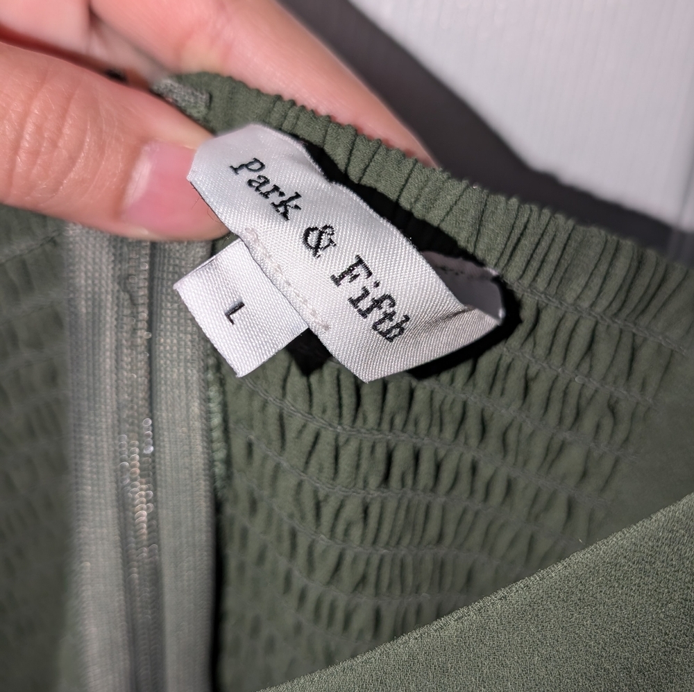 Park & Fifth Strapless Forest Green Dress - Picture 4 of 4